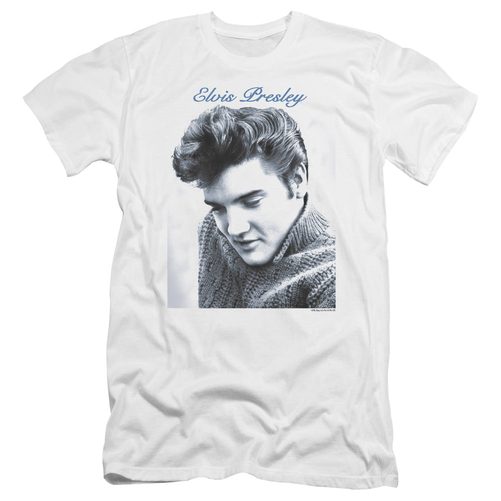 Elvis Presley Script Sweater-premuim Canvas Adult Slim