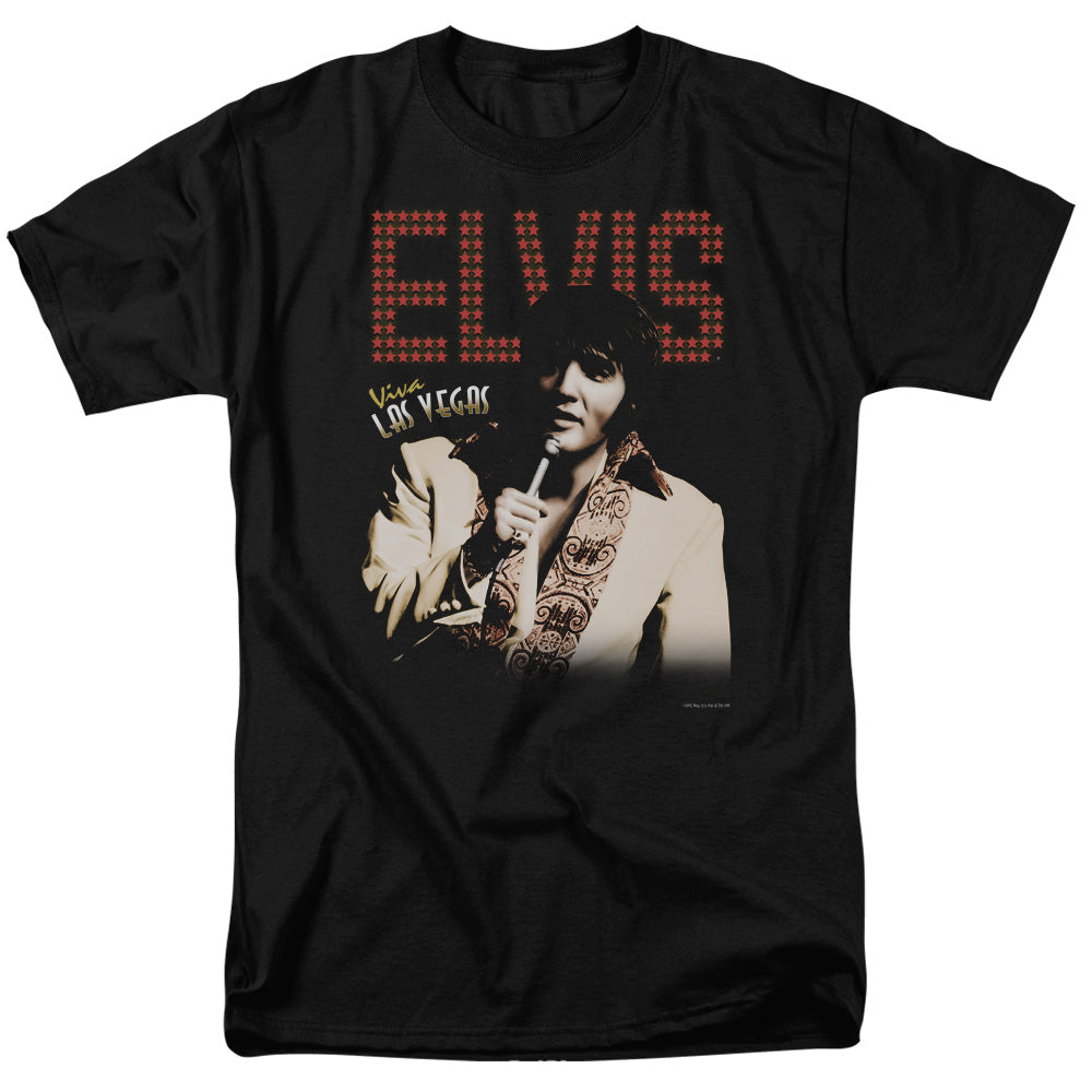 Elvis Presley - Viva Star - Short Sleeve Adult 18/1 - Black T-shirt