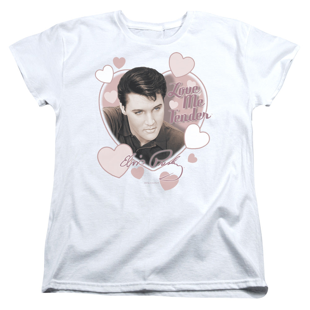 Elvis Presley - Love Me Tender - Short Sleeve Women"s Tee - White T-shirt