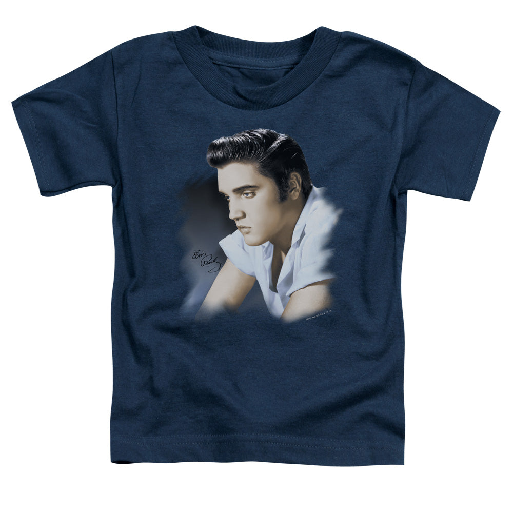 Elvis Presley - Blue Profile - Short Sleeve Toddler Tee - Navy T-shirt