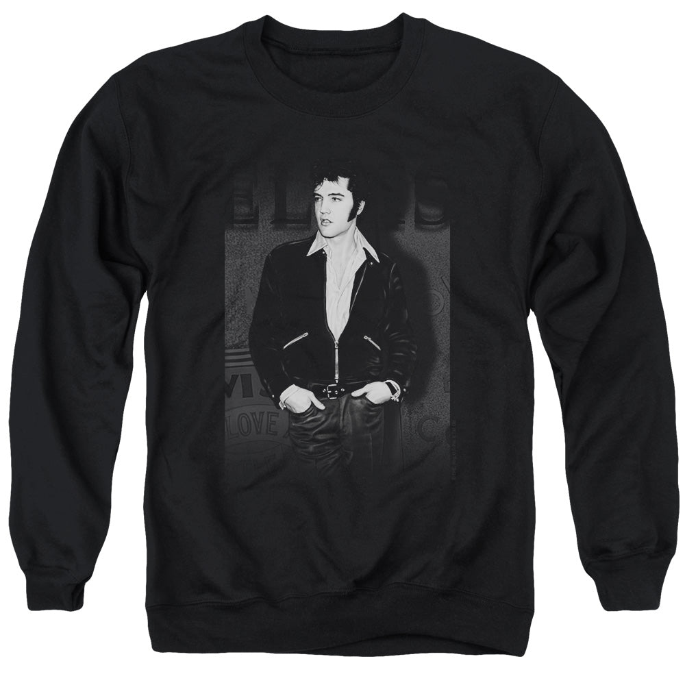 Elvis Presley - Just Cool - Adult Crewneck Sweatshirt - Black