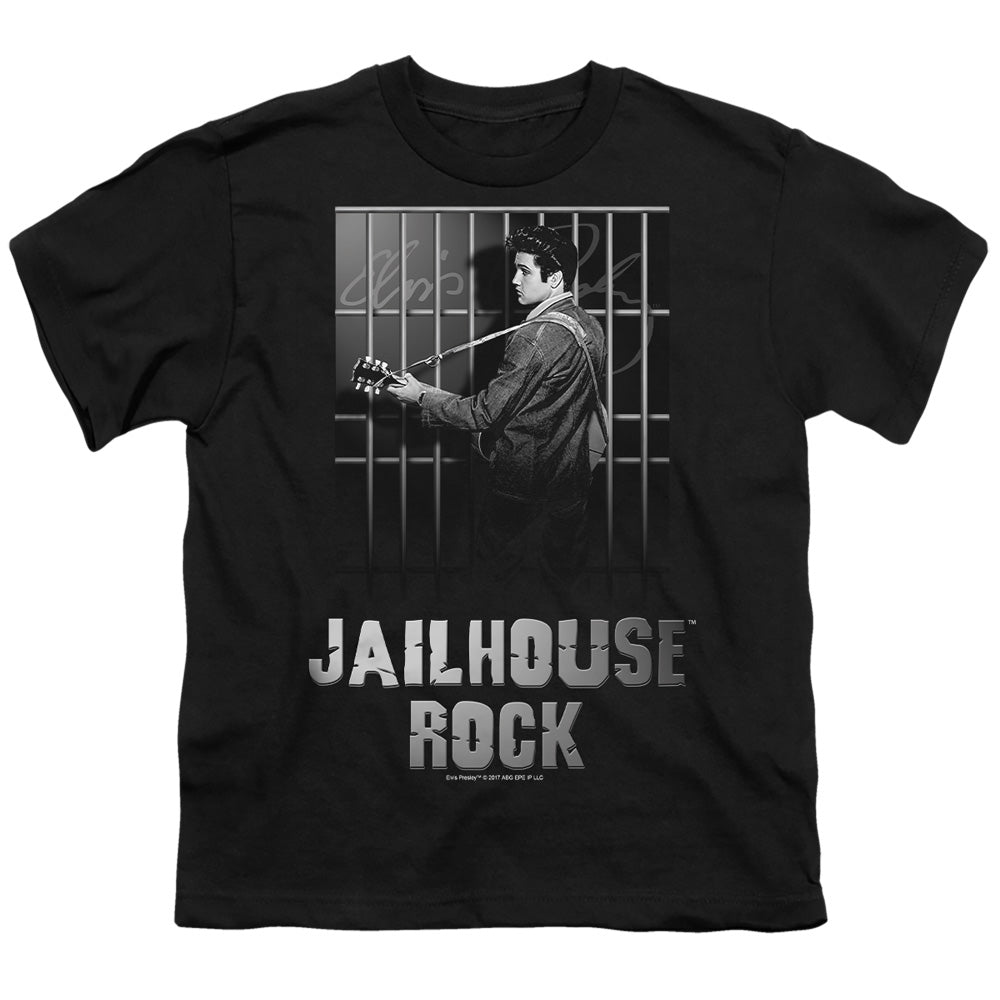 Elvis Presley - Jailhouse Rock - Short Sleeve Youth 18/1 - Black T-shirt