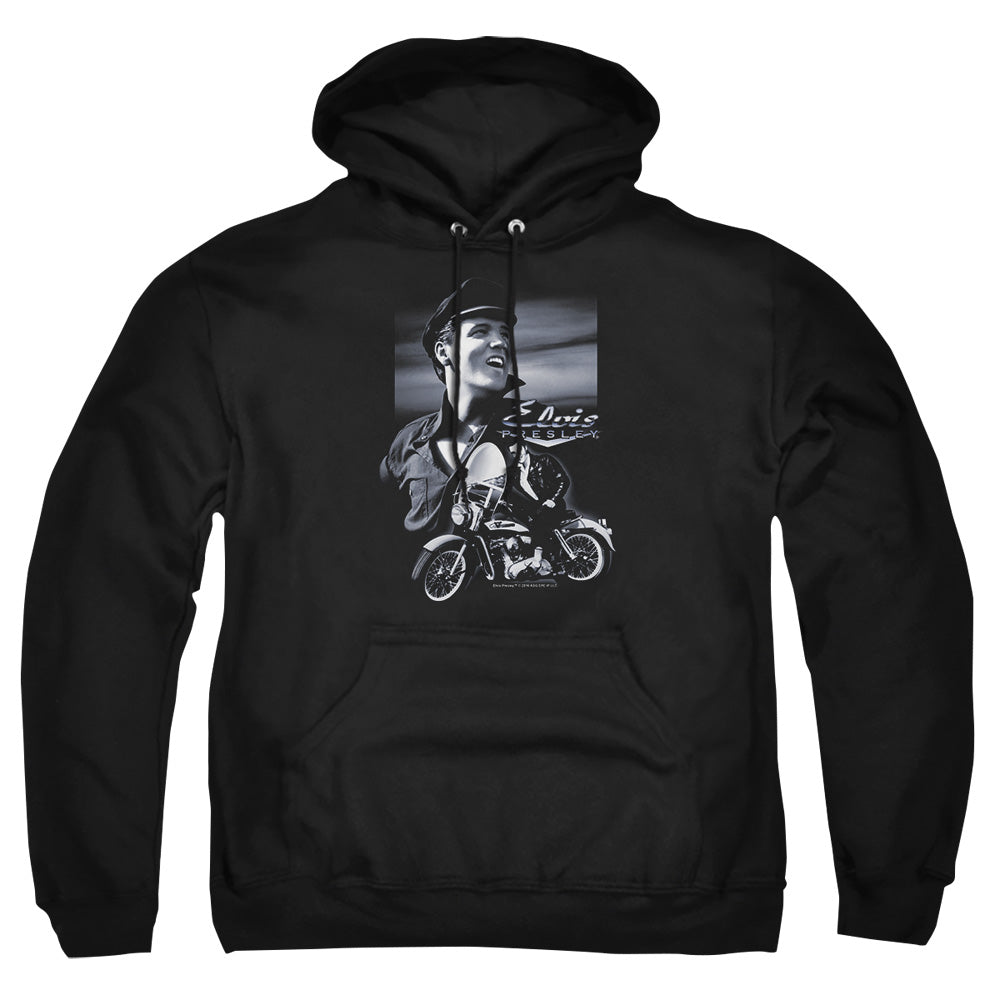 Elvis Presley - Motorcycle - Adult Pull-over Hoodie - Black