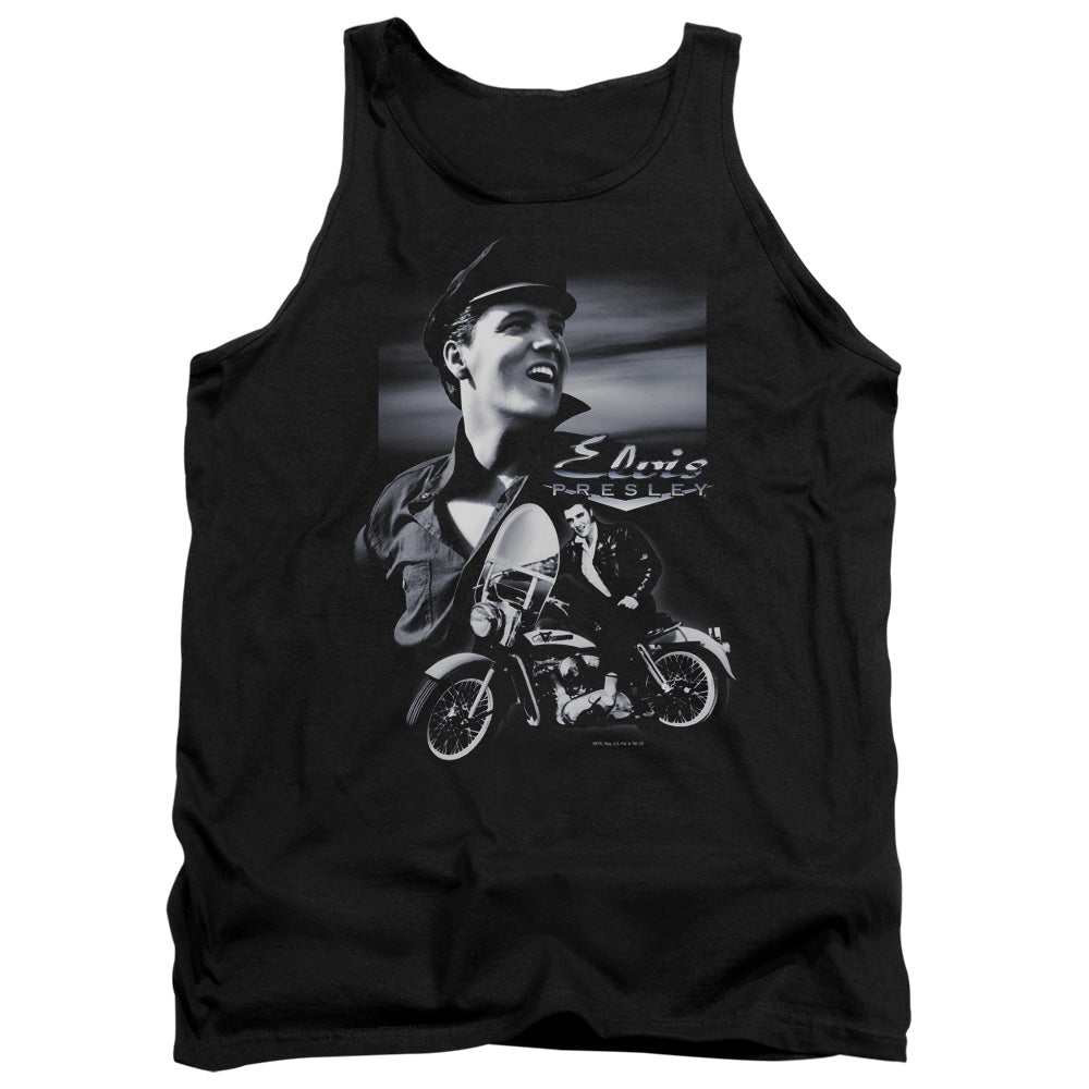 Elvis Presley Motorcycle - Adult Tank - Black