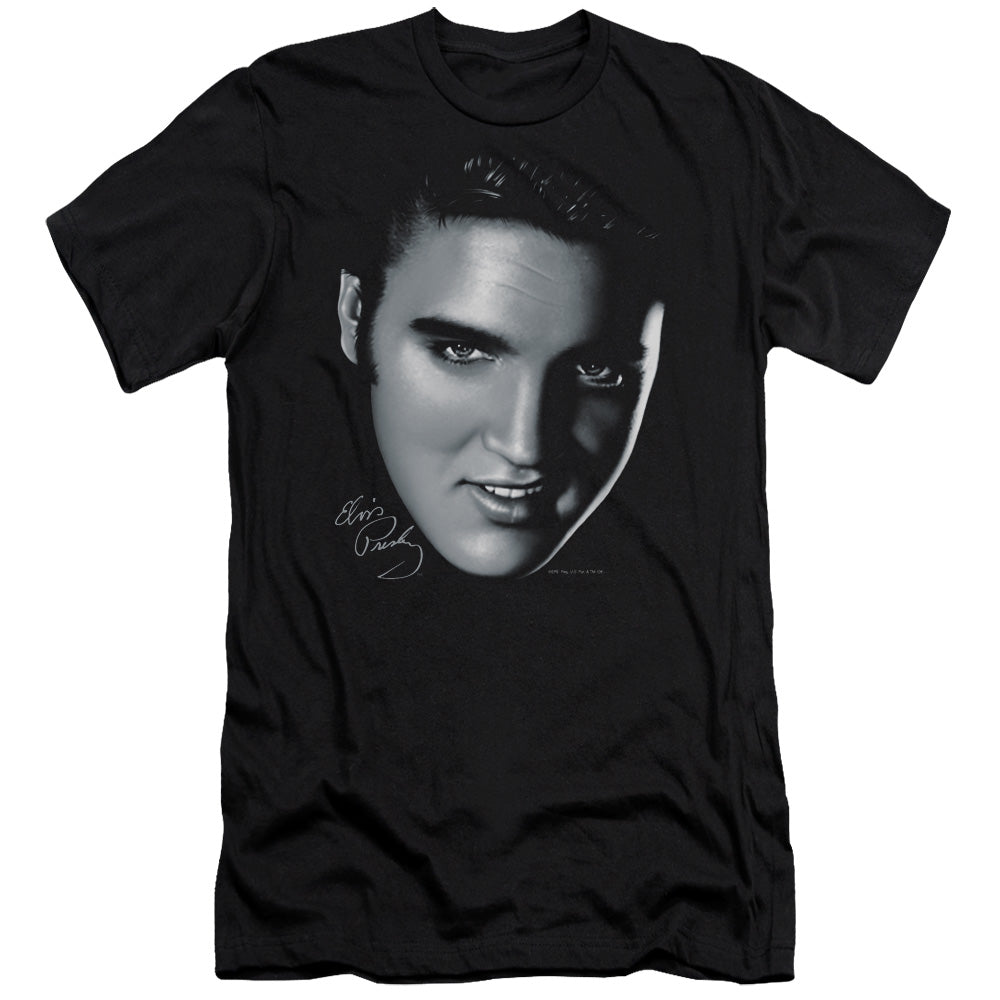 Elvis Presley - Big Face-premuim Canvas Adult Slim Fit 30/1 - Black