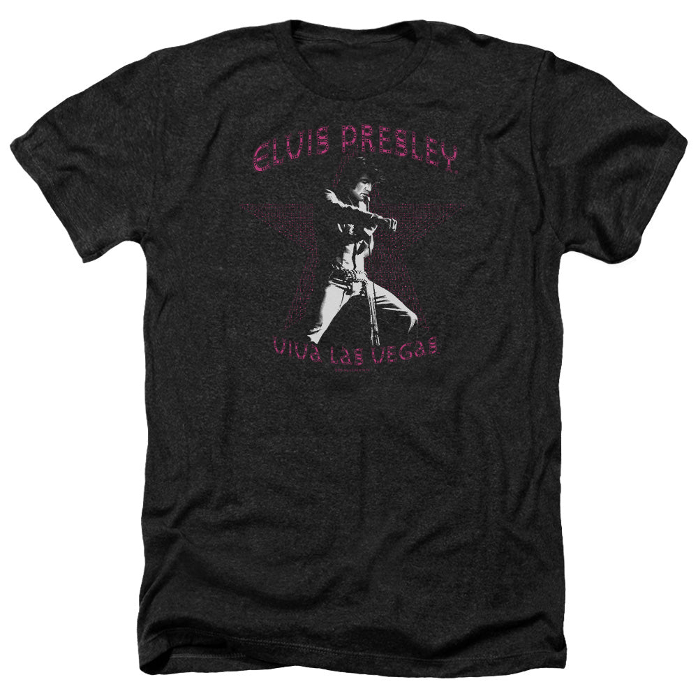 Elvis Presley - Viva Las Vegas Star - Adult Heather-black