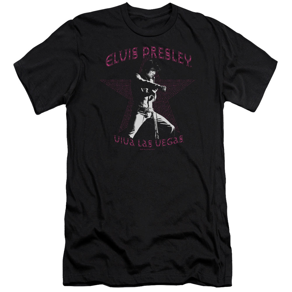 Elvis Presley - Viva Las Vegas Star-premuim Canvas Adult Slim Fit 30/1 - Black