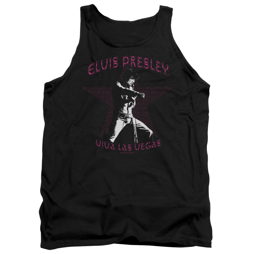 Elvis Presley - Viva Las Vegas Star - Adult Tank - Black