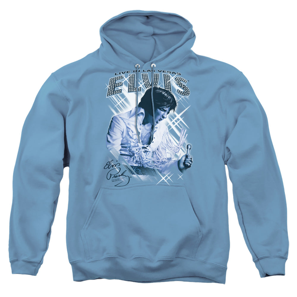 Elvis Presley - Blue Vegas - Adult Pull-over Hoodie - Carolina Blue