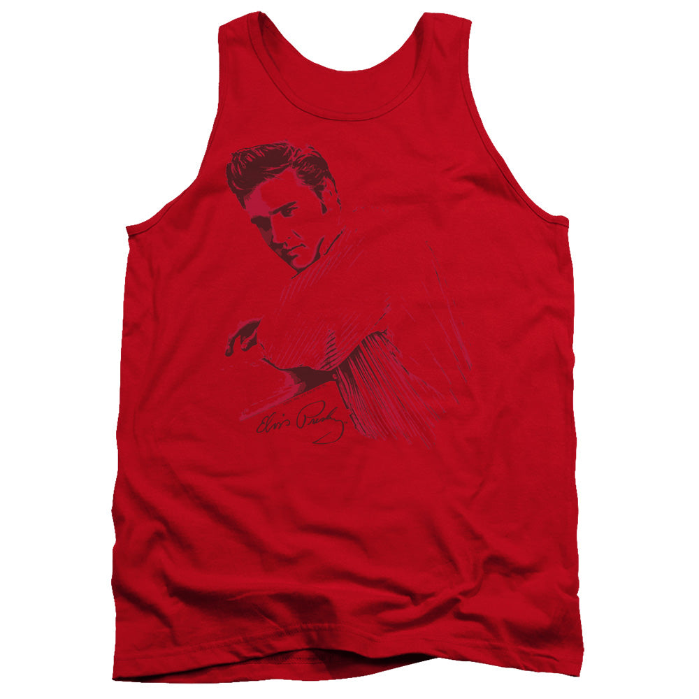 Elvis Presley - On The Range - Adult Tank - Red