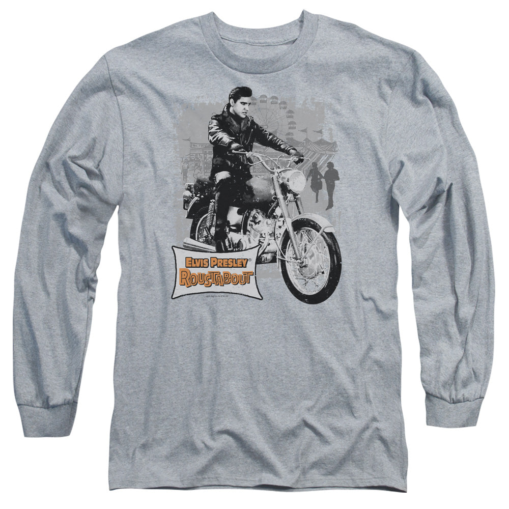 Elvis Presley - Roustabout Poster - Long Sleeve Adult 18/1 - Athletic Heather T-shirt