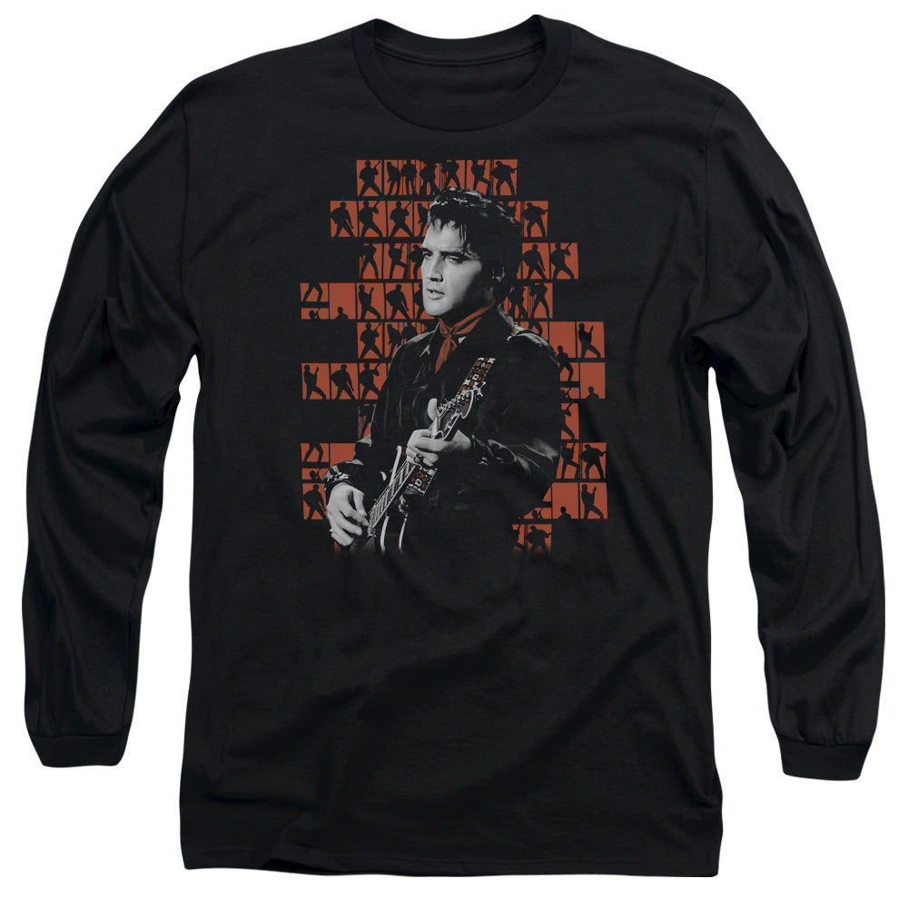 Elvis Presley - 1968 - Long Sleeve Adult 18/1 - Black T-shirt