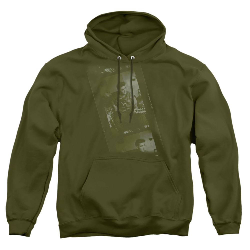 Elvis Presley - Army - Adult Pull-over Hoodie - Military Green
