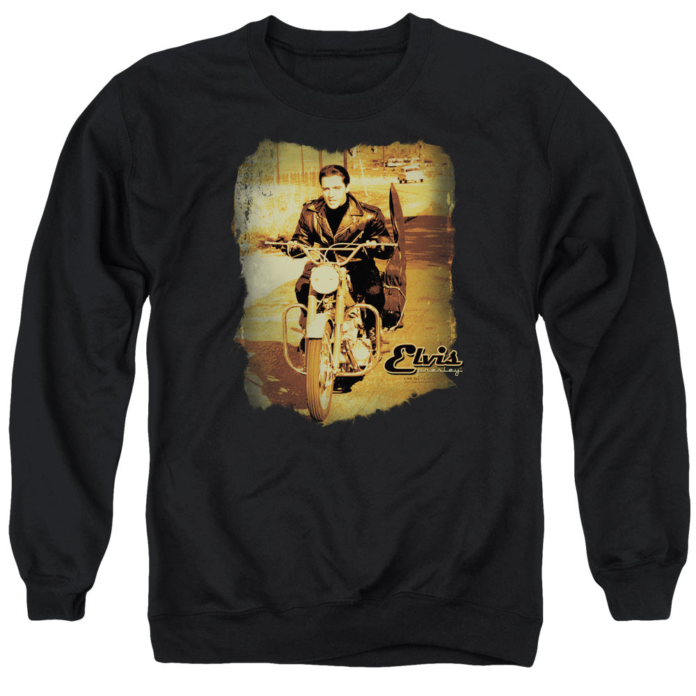 Elvis Presley - Hit The Road - Adult Crewneck Sweatshirt - Black