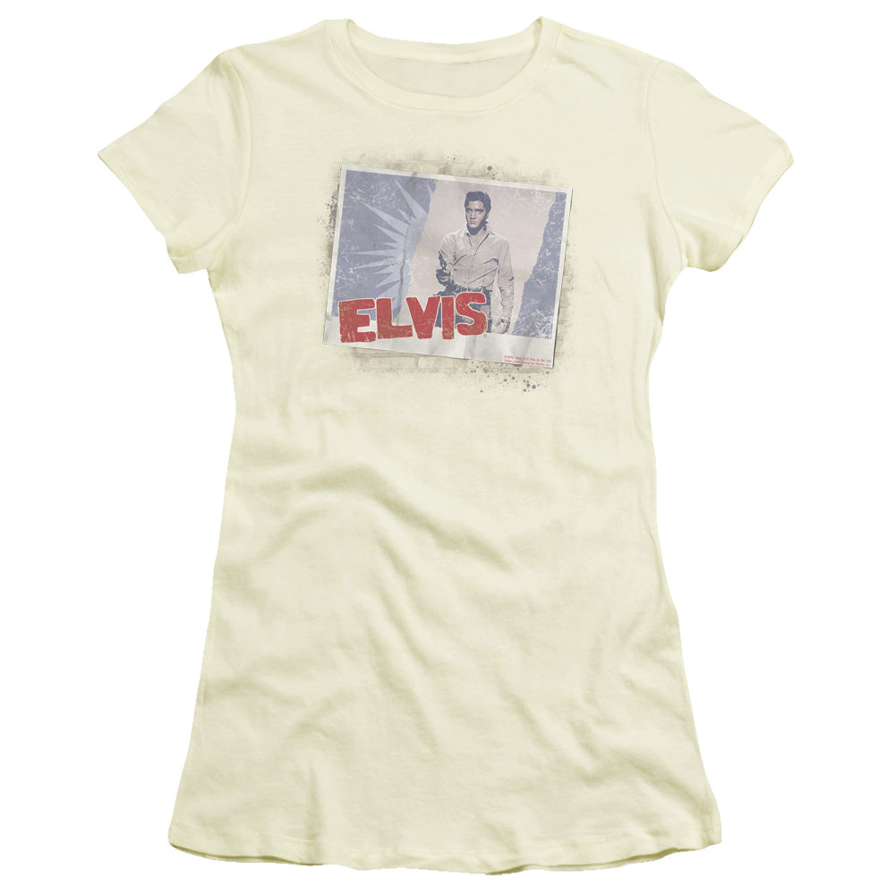 ELVIS PRESLEY TOUGH GUY POSTER - S/S JUNIOR SHEER - CREAM T-Shirt
