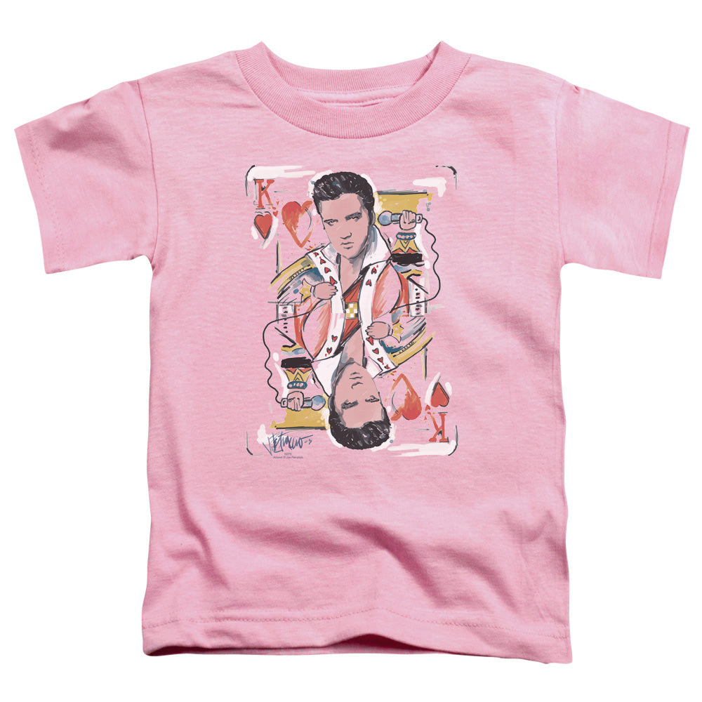 Elvis Presley - King Of Hearts - Short Sleeve Toddler Tee - Pink T-shirt