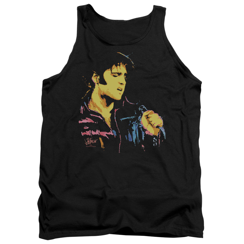 Elvis Presley - Neon Elvis - Adult Tank - Black