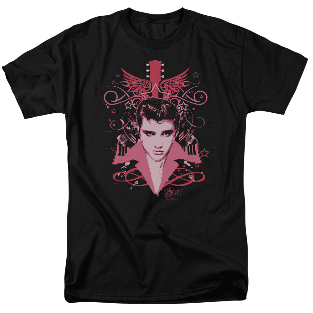 Elvis Presley - Lets Face It - Short Sleeve Adult 18/1 - Black T-shirt