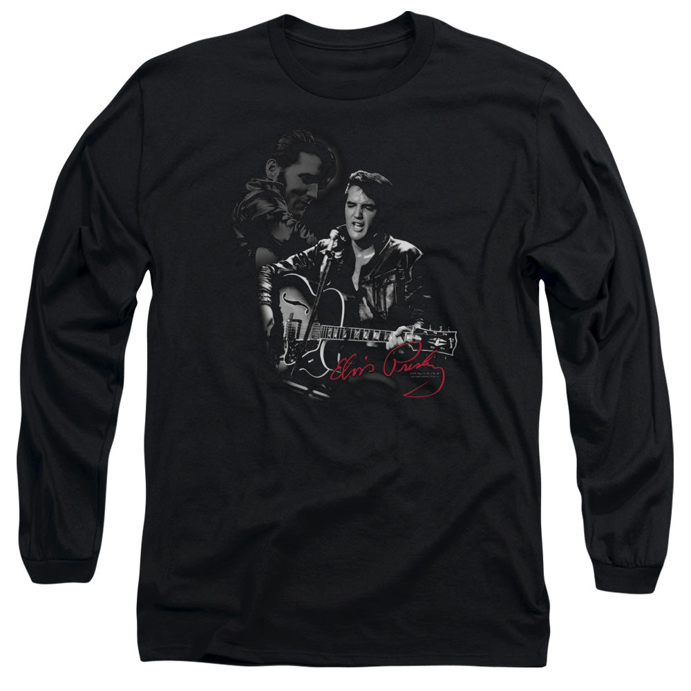 Elvis Presley - Show Stopper - Long Sleeve Adult 18/1 - Black T-shirt