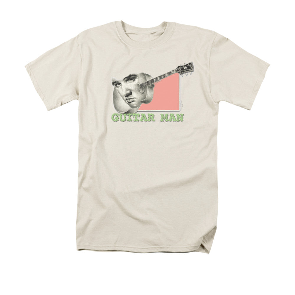 Elvis Presley - Guitar Man - Short Sleeve Adult 18/1 - Cream T-shirt