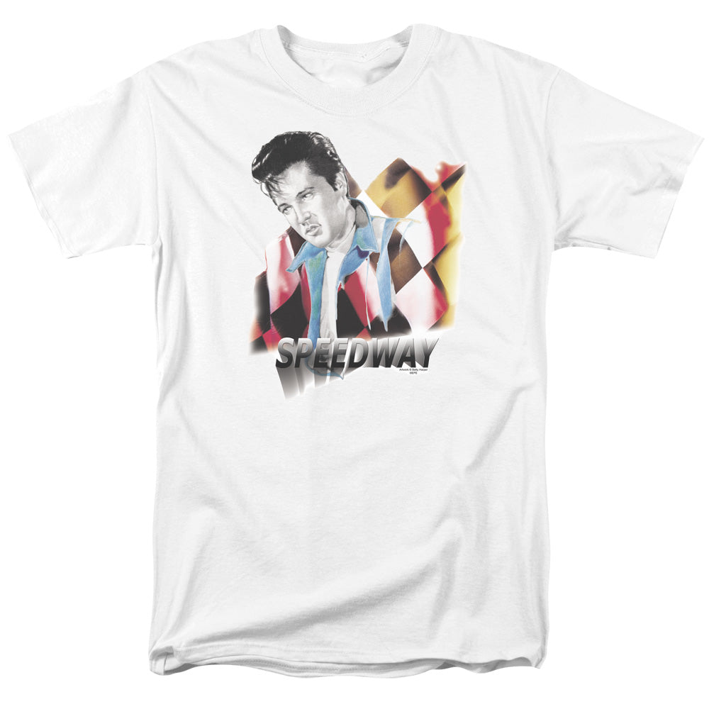 Elvis Presley - Speedway - Short Sleeve Adult 18/1 - White T-shirt