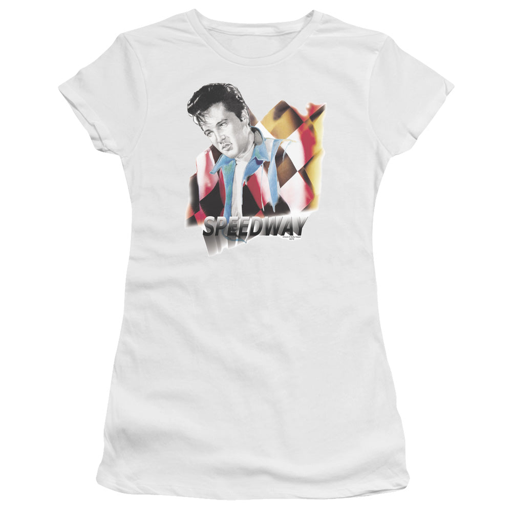 Elvis Presley - Speedway - Short Sleeve Junior Sheer - White T-shirt