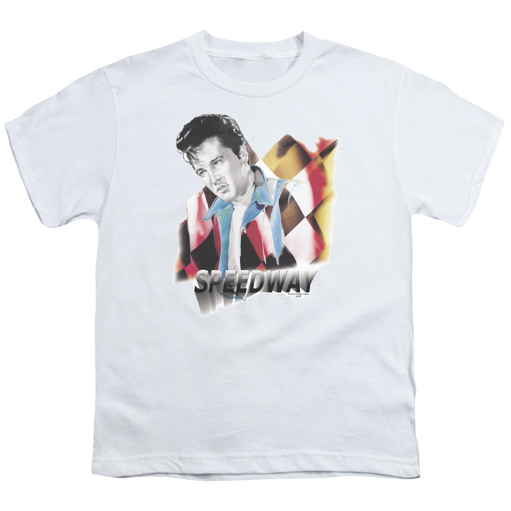 Elvis Presley - Speedway - Short Sleeve Youth 18/1 - White T-shirt