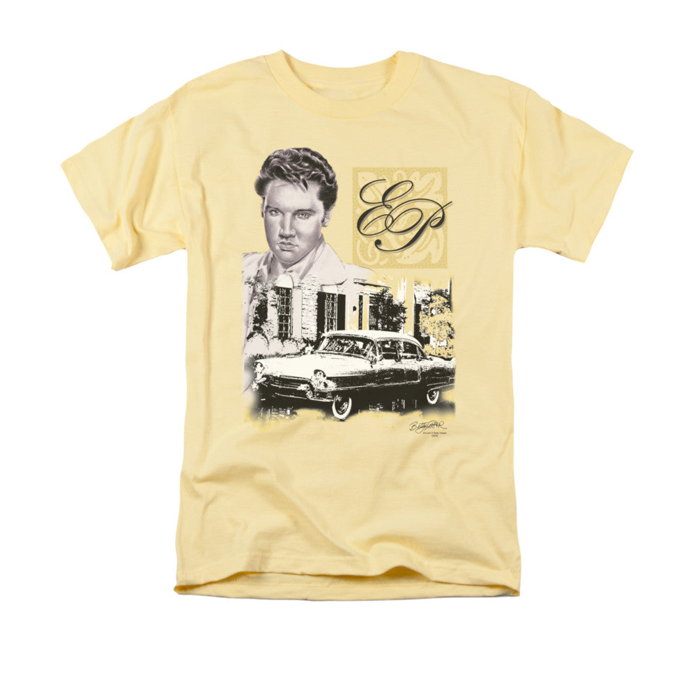 Elvis Presley - Ep - Short Sleeve Adult 18/1 - Banana T-shirt