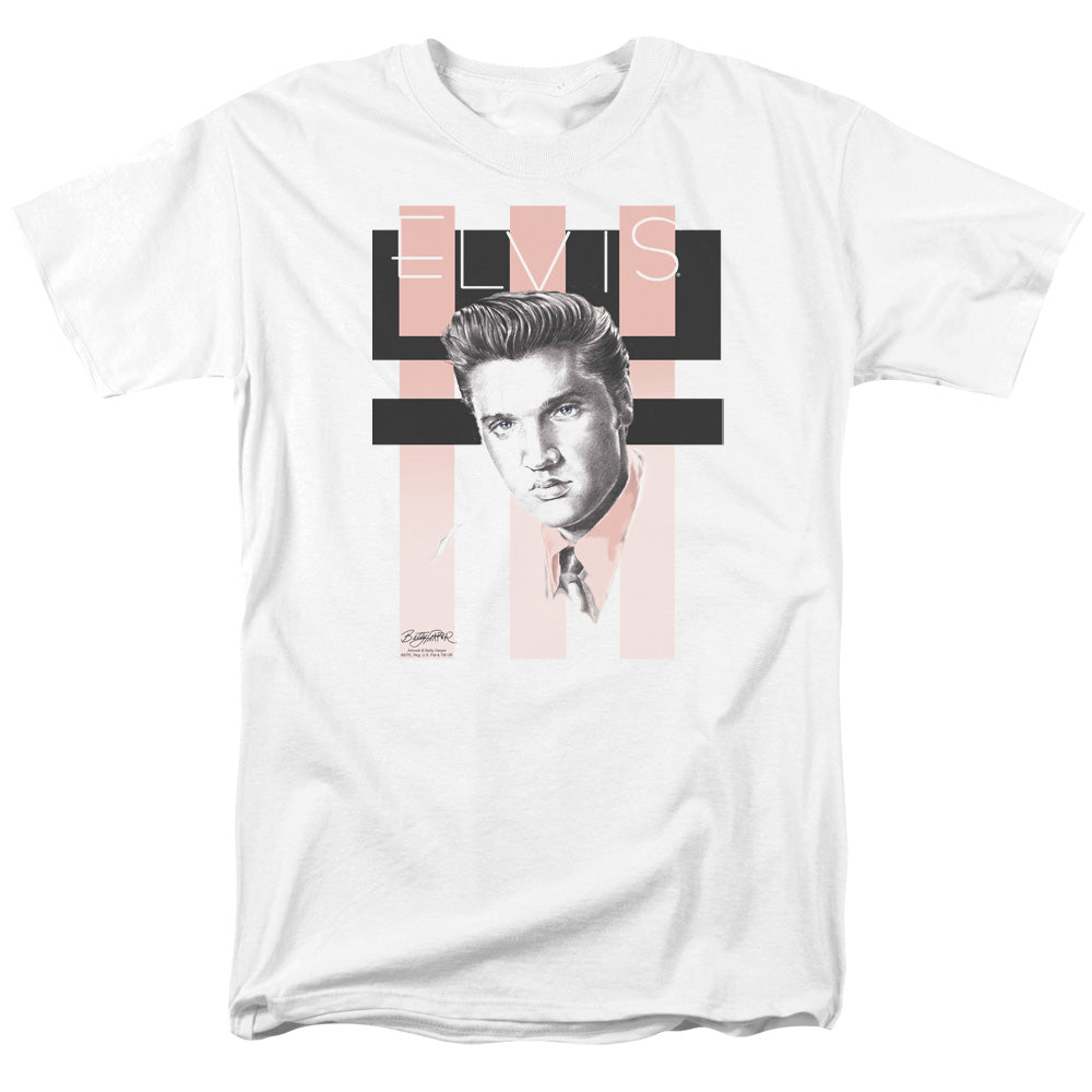 Elvis Presley - Retro - Short Sleeve Adult 18/1 - White T-shirt