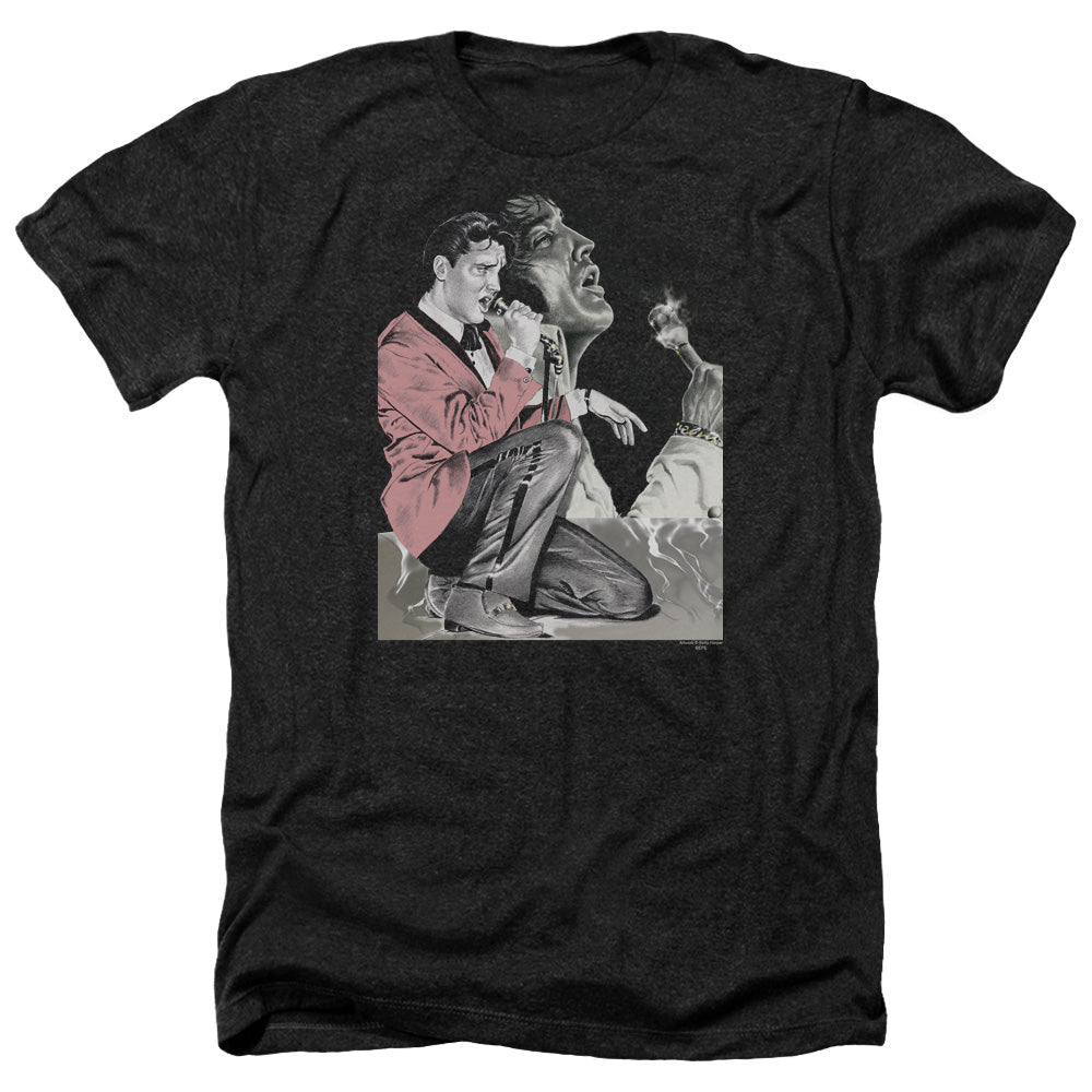 Elvis Presley - Rock N Roll Smoke - Adult Heather-black