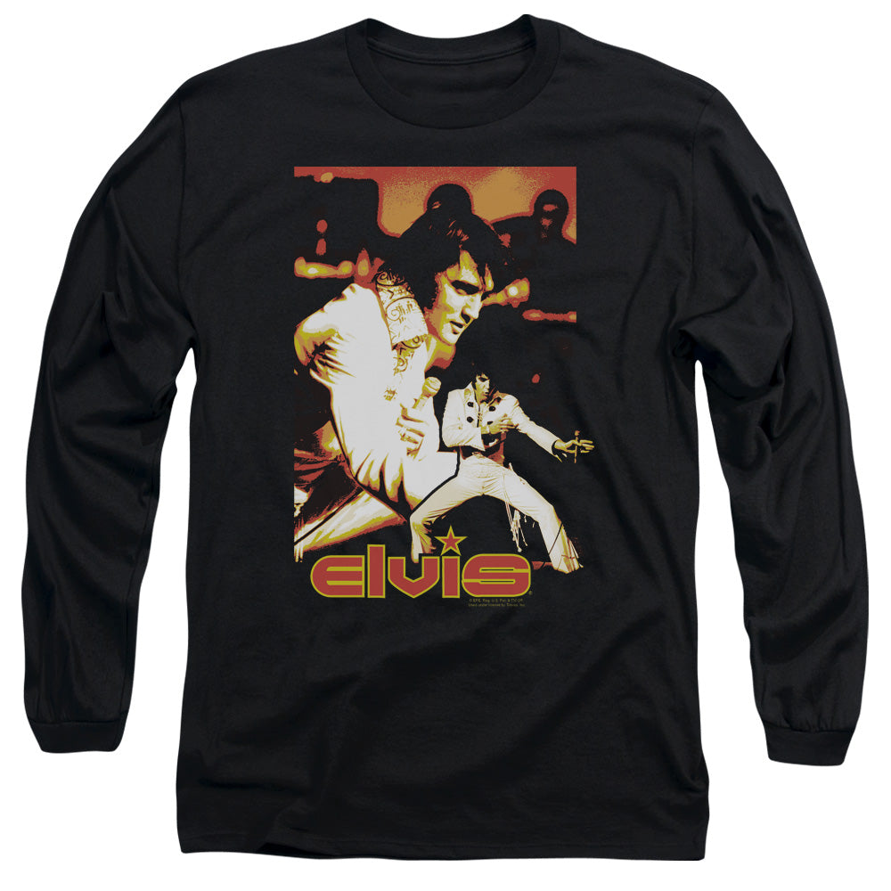 Elvis Presley - Showman - Long Sleeve Adult 18/1 - Black T-shirt
