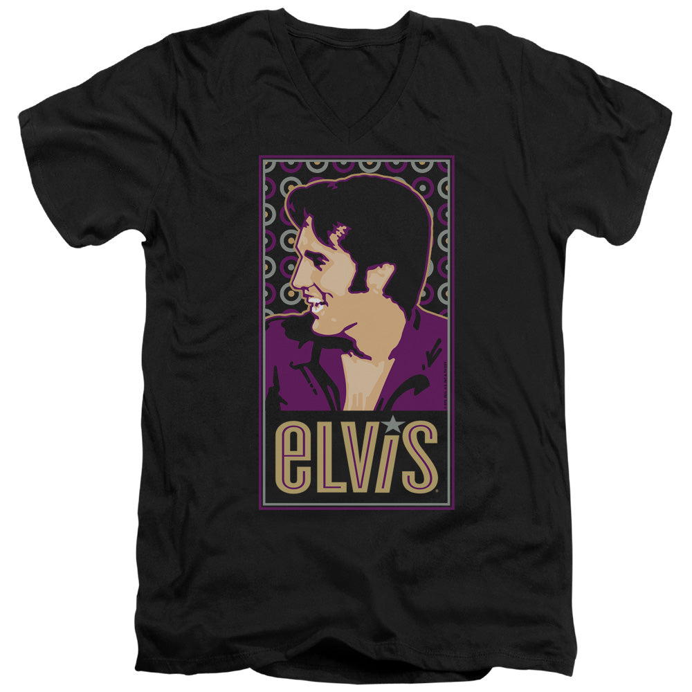 Elvis Presley - Elvis Is - Short Sleeve Adult V-neck - Black T-shirt