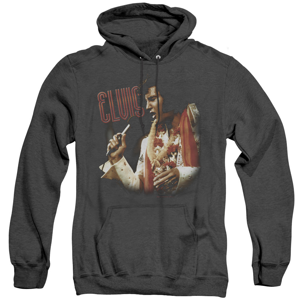 Elvis Presley - Soulful - Adult Heather Hoodie - Black
