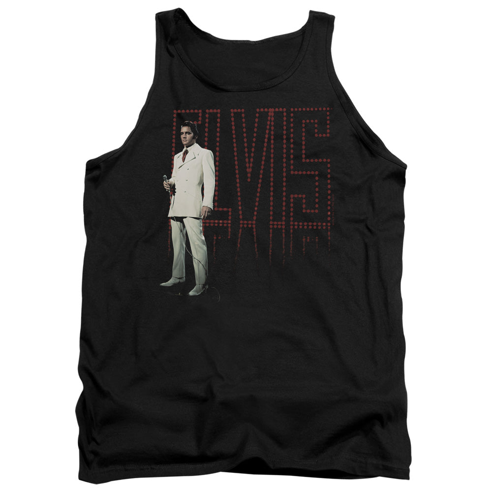 Elvis Presley - White Suit - Adult Tank - Black