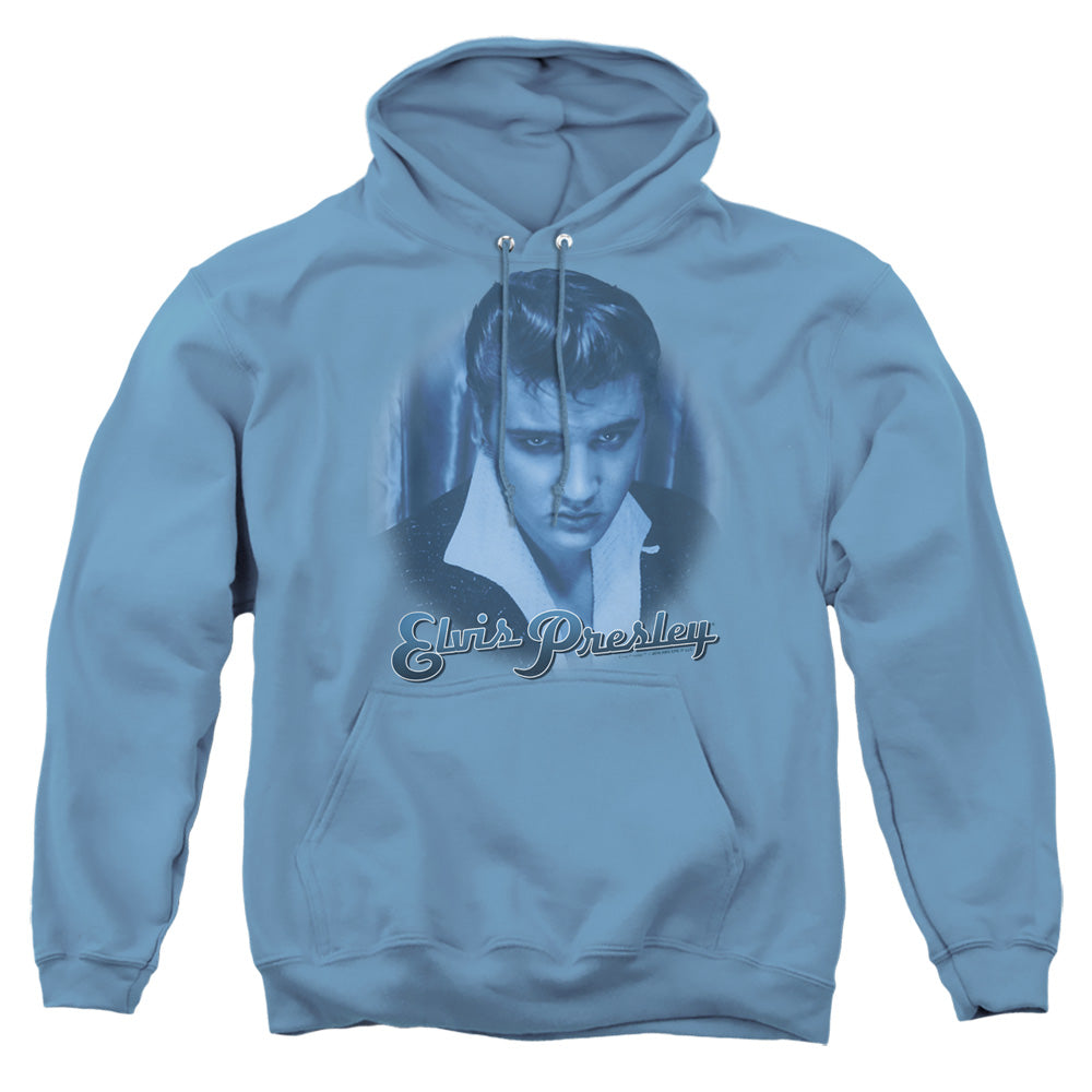 Elvis Presley - Blue Suede Fade - Adult Pull-over Hoodie - Carolina Blue