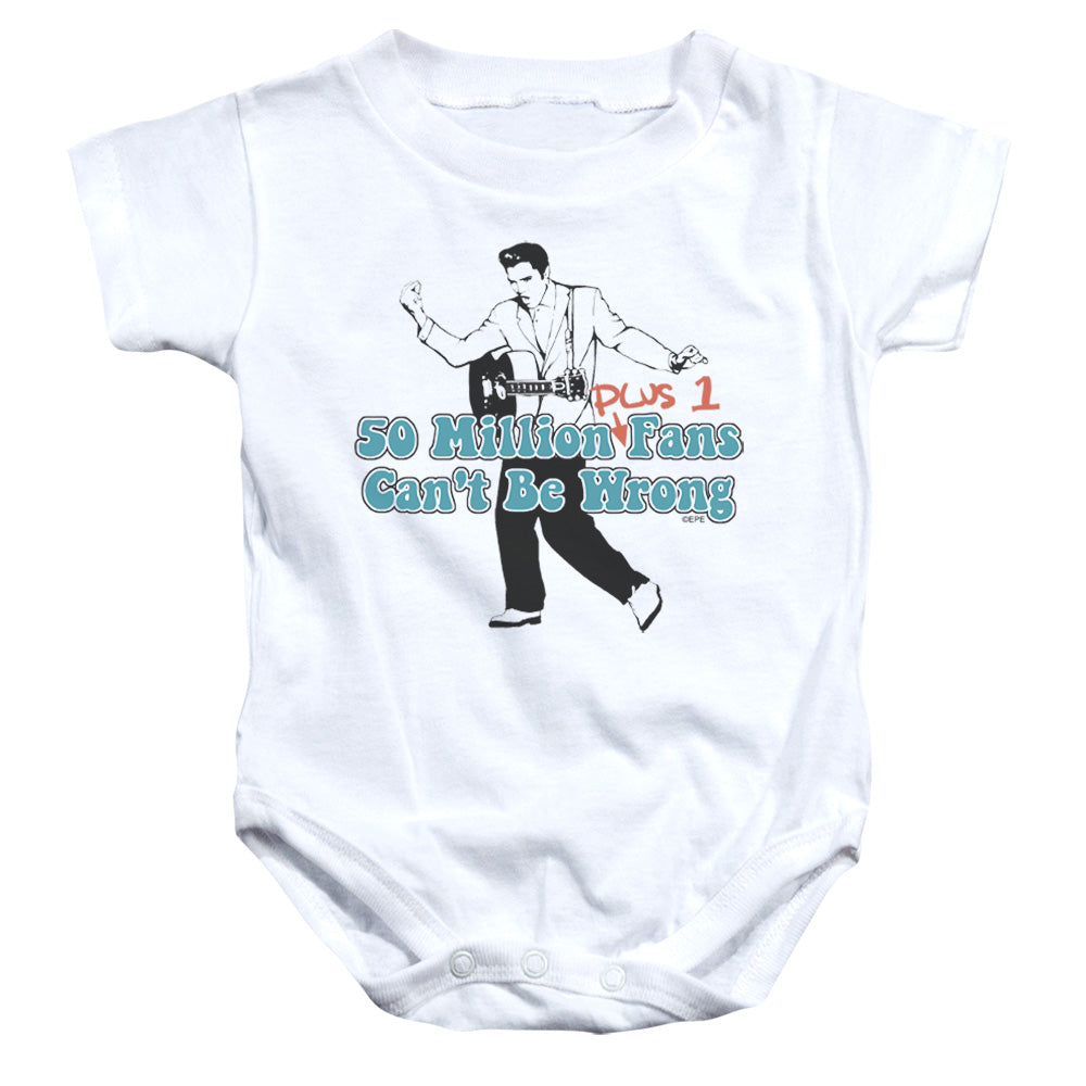Elvis Presley - 50 Million Fans Plus 1 - Infant Snapsuit - White