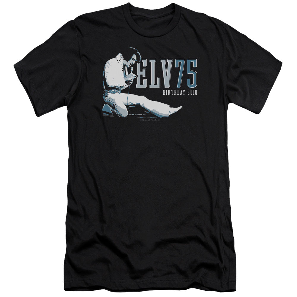 Elvis Presley - Elv 75 Logo-premuim Canvas Adult Slim Fit 30/1 - Black