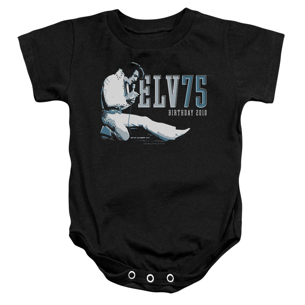 Elvis Presley Elv 75 Logo - Infant Snapsuit - Black - Sm