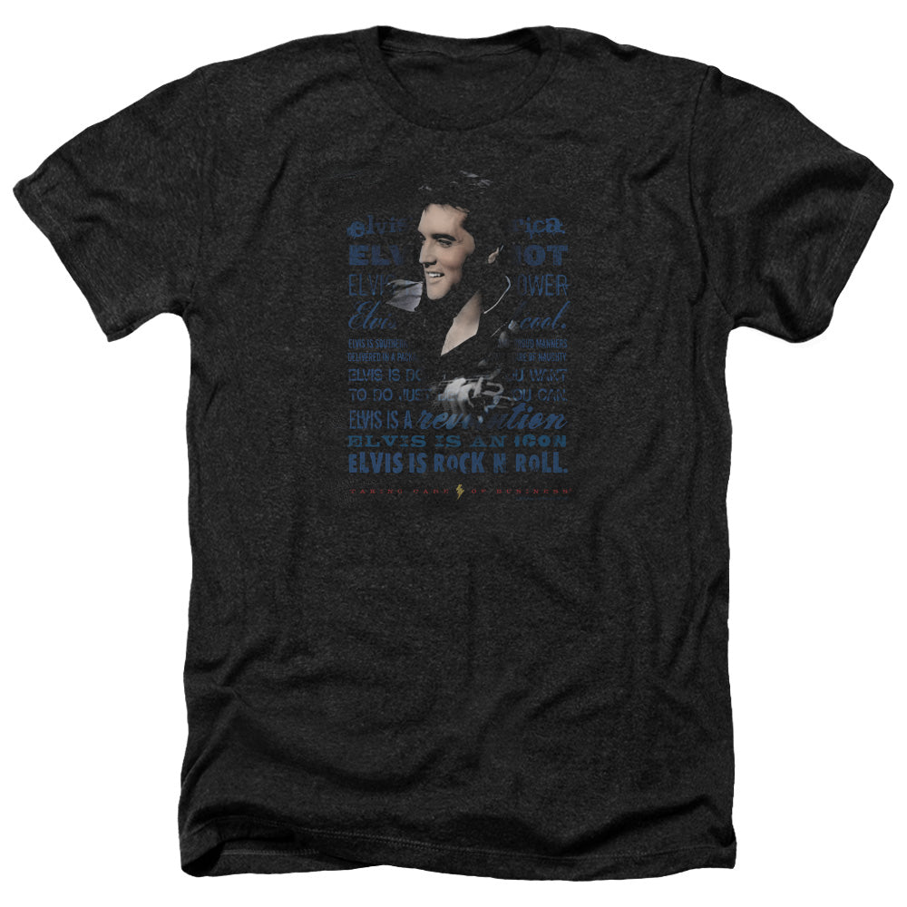 Elvis Presley - Icon - Adult Heather-black