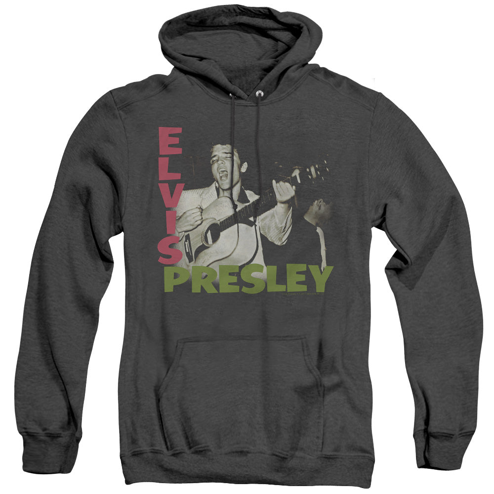 Elvis Presley - Elvis Presley Album - Adult Heather Hoodie - Black