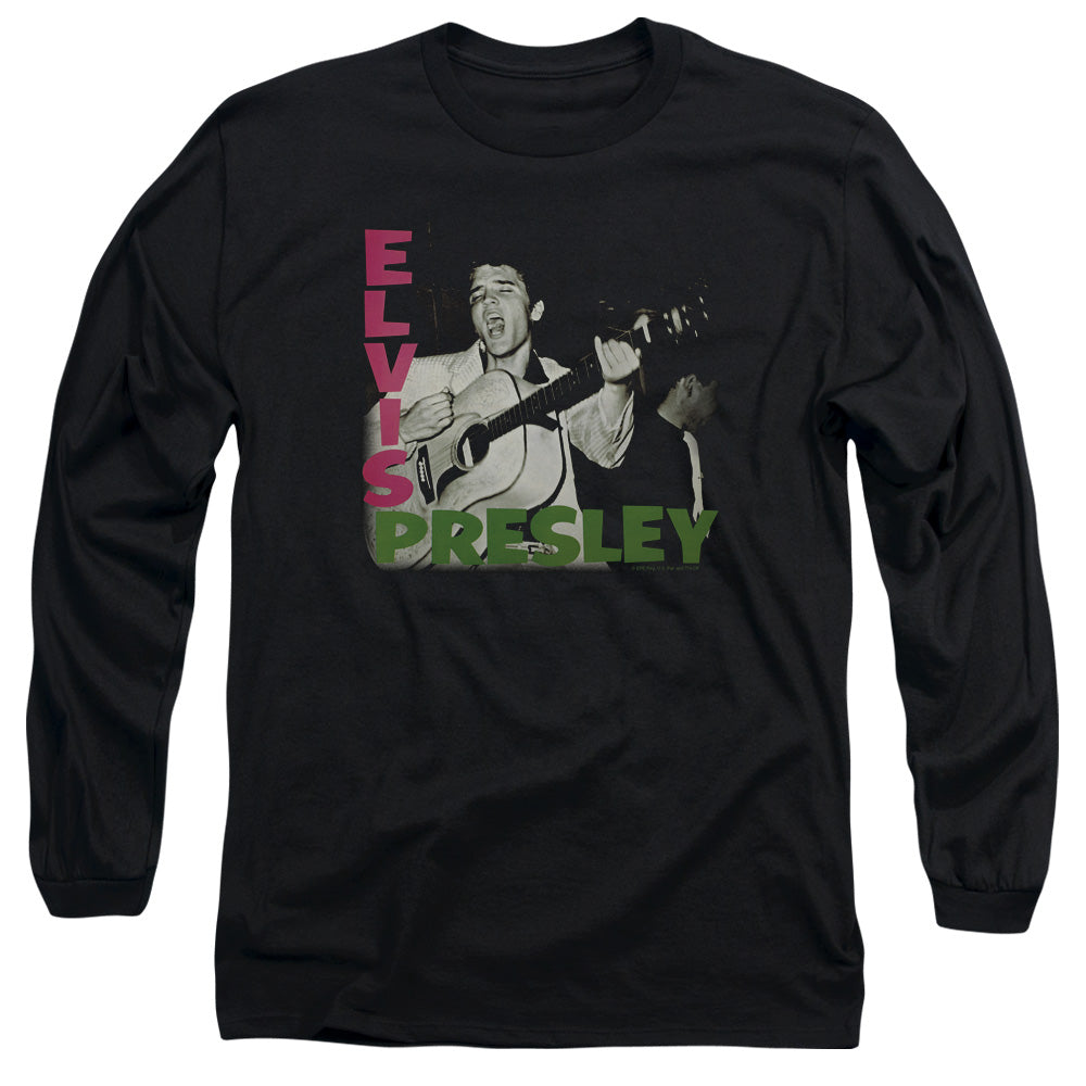 Elvis Presley - Elvis Presley Album - Long Sleeve Adult 18/1 - Black T-shirt