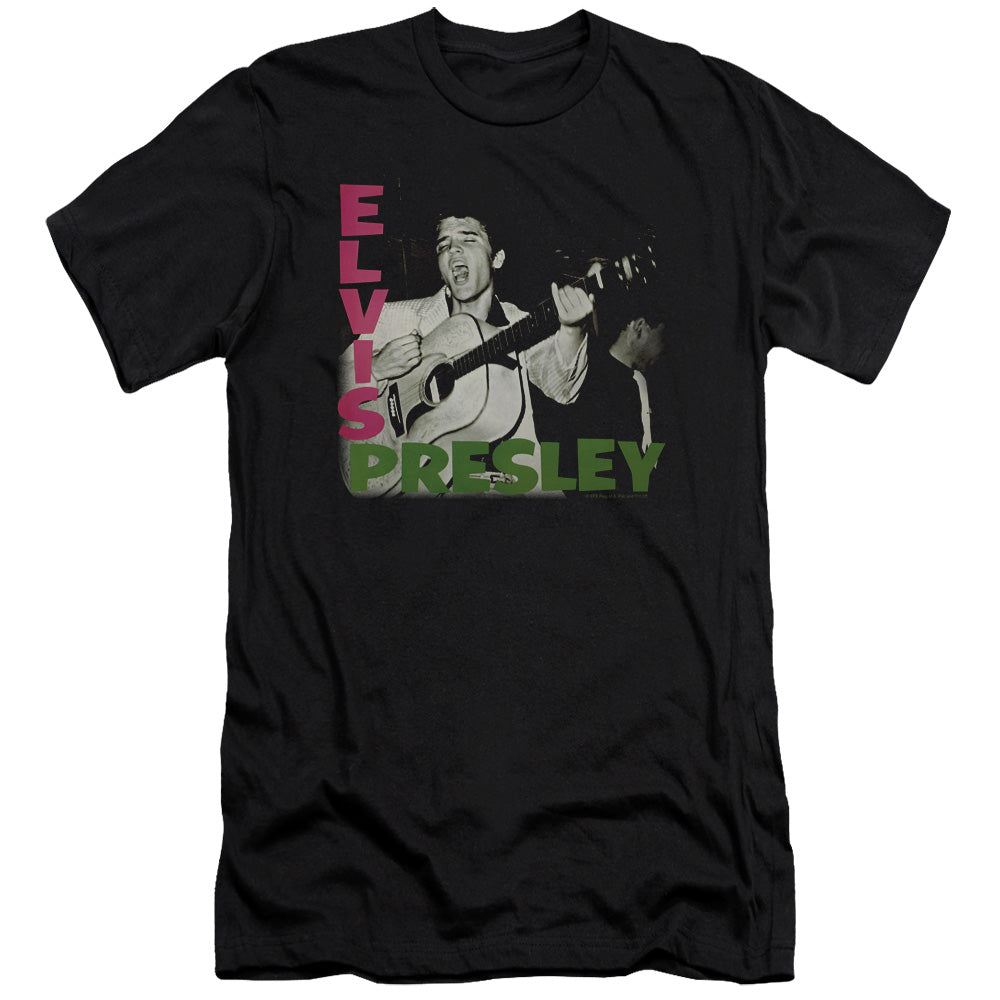 Elvis Presley - Elvis Presley Album - Short Sleeve Adult 30/1 - Black T-shirt