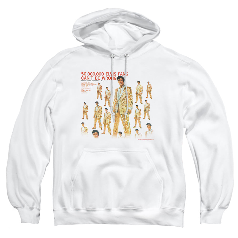 Elvis Presley - 50 Million Fans - Adult Pull-over Hoodie - White