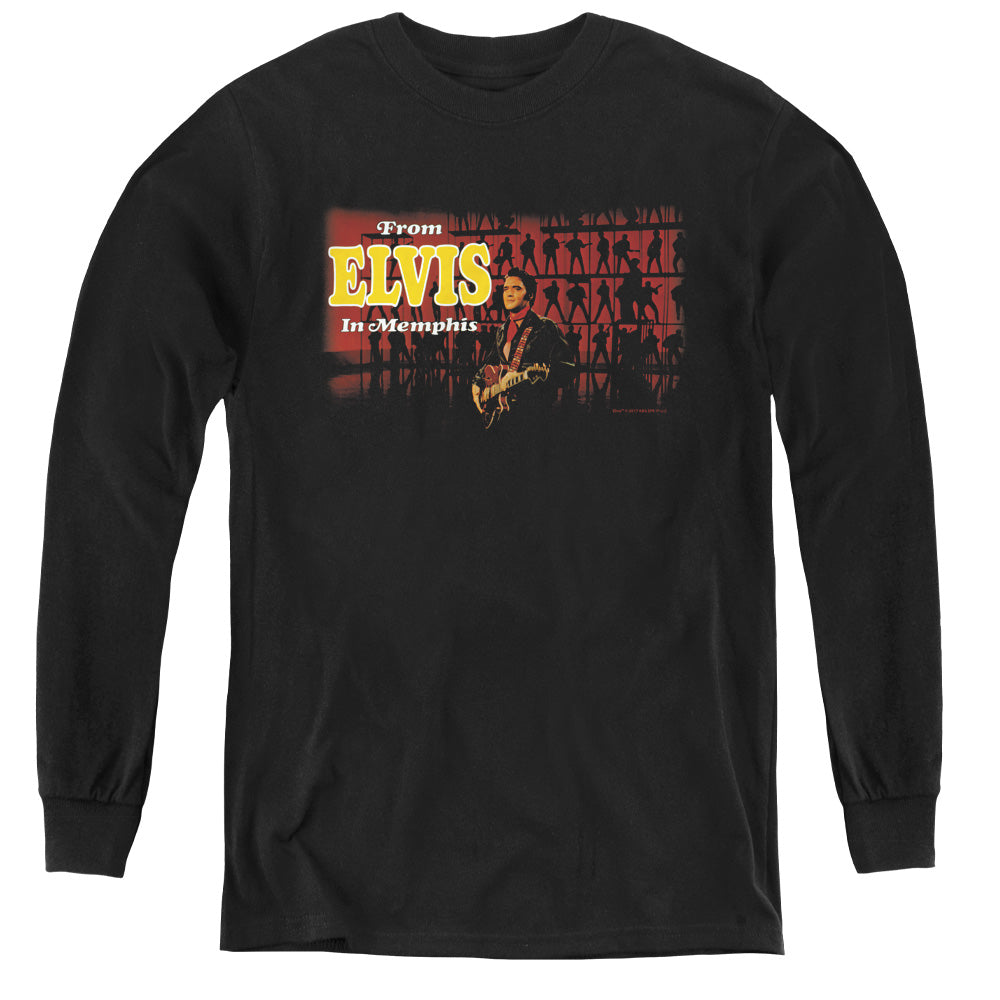 Elvis Presley - From Elvis In Memphis - Youth Long Sleeve Tee - Black