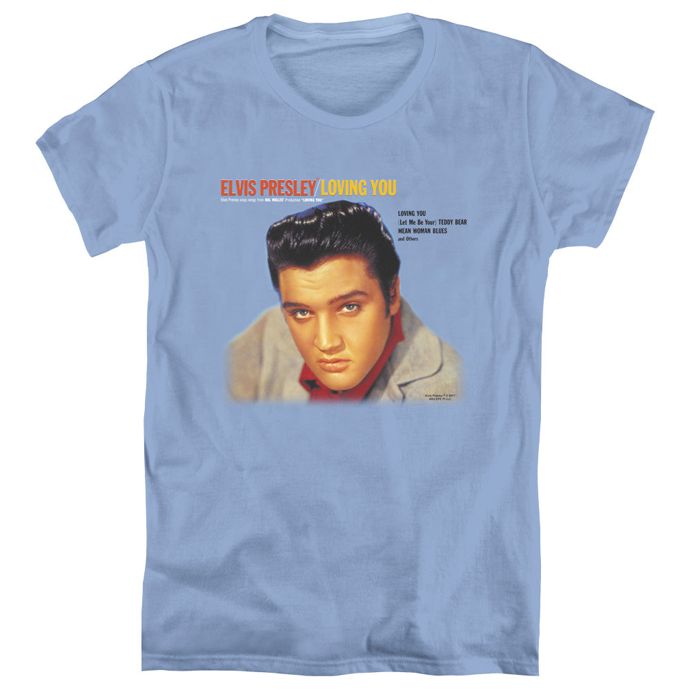 Elvis Presley - Loving You Soundtrack - Short Sleeve Womens Tee - Carolina Blue T-shirt