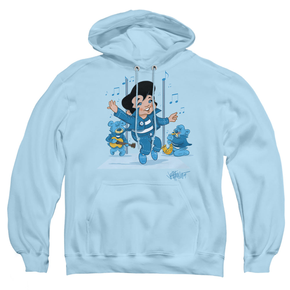 Elvis Presley - Jailhouse Rocker - Adult Pull-over Hoodie - Light Blue