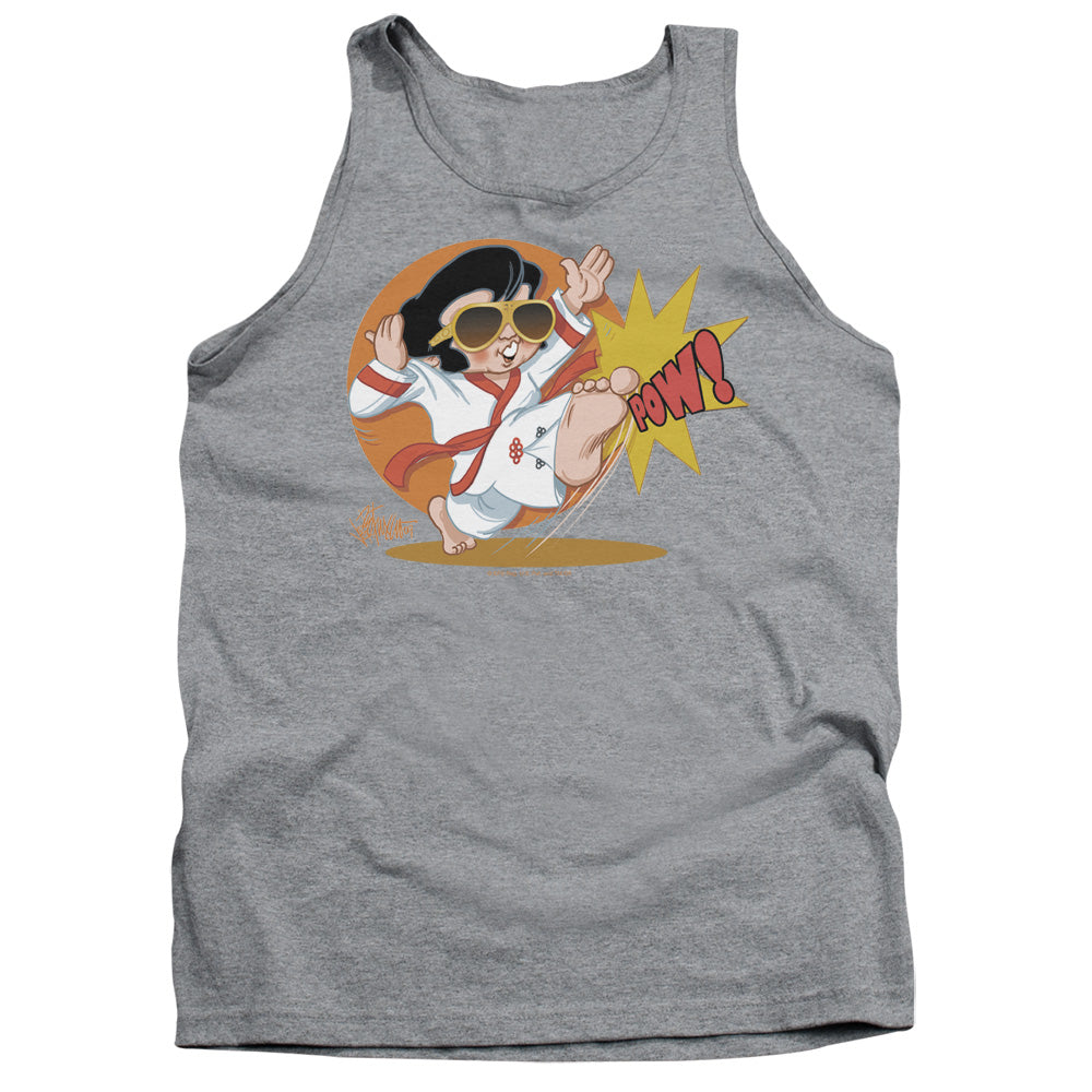 Elvis Presley - Karate King - Adult Tank - Athletic Heather
