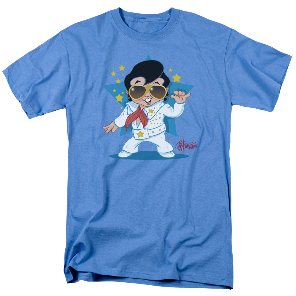 Elvis Presley - Jumpsuit - Short Sleeve Adult 18/1 - Carolina Blue T-shirt