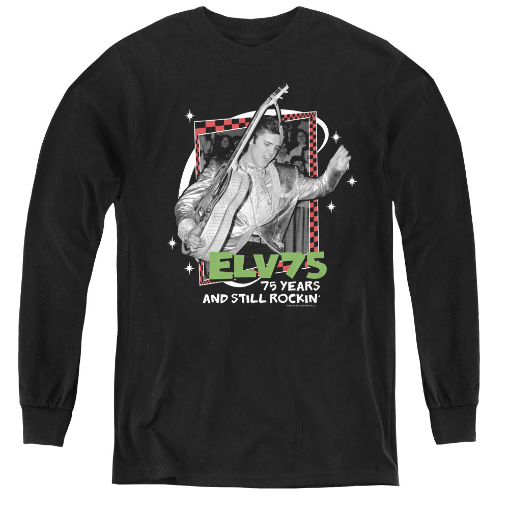 Elvis Presley - Still Rockin - Youth Long Sleeve Tee - Black