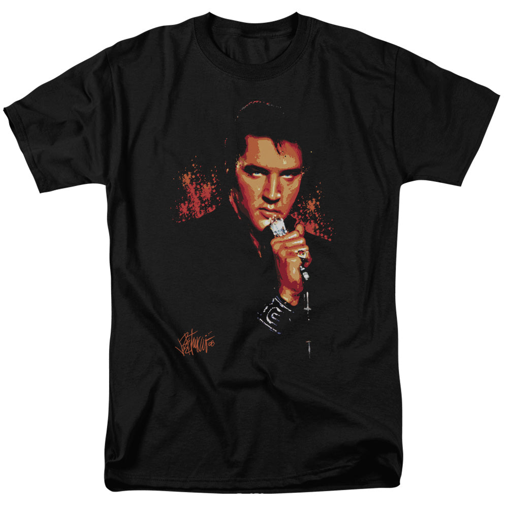 Elvis Presley - Trouble - Short Sleeve Adult 18/1 - Black T-shirt